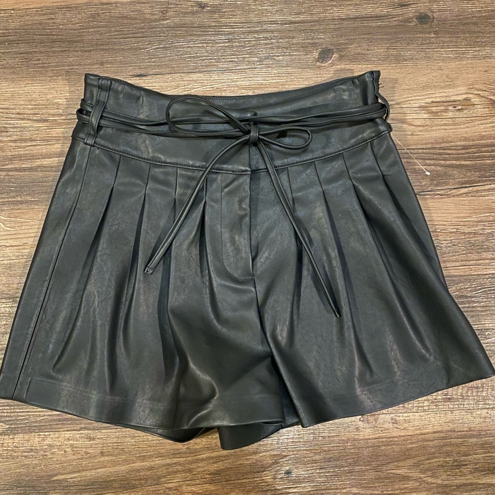 BLANK NYC Leather Shorts - high waisted